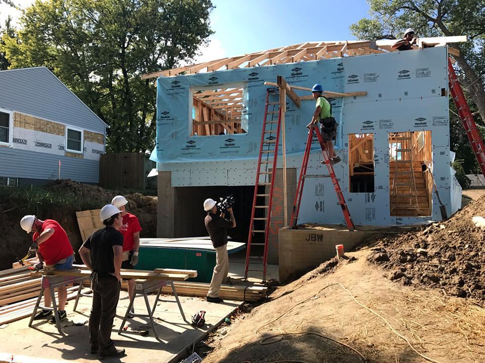 An earlier Omaha Habitat for Humanity build